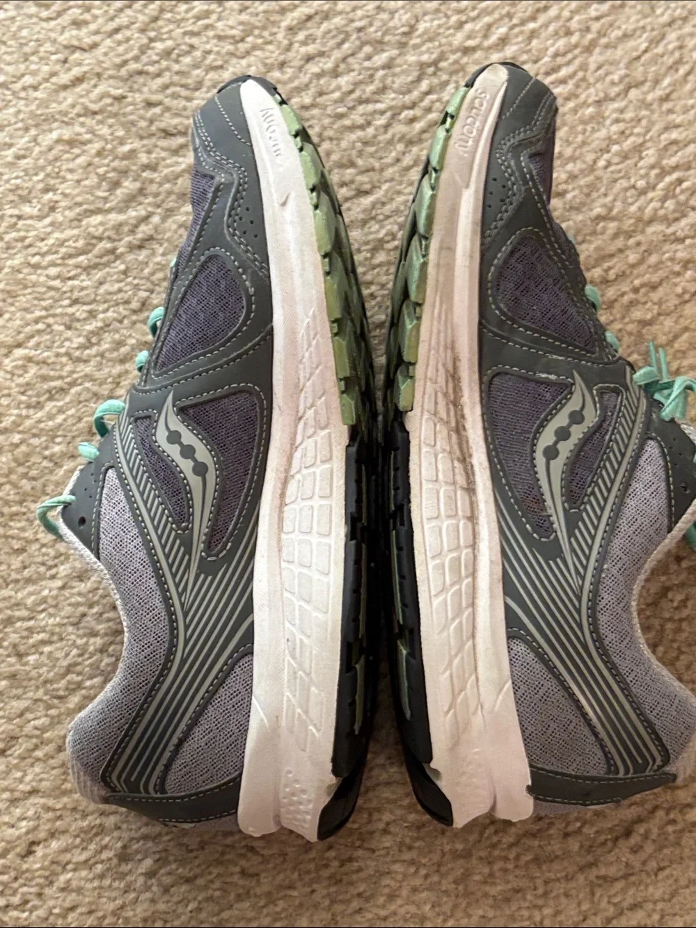 Saucony Women's Gray and Mint Athletic Running Shoes